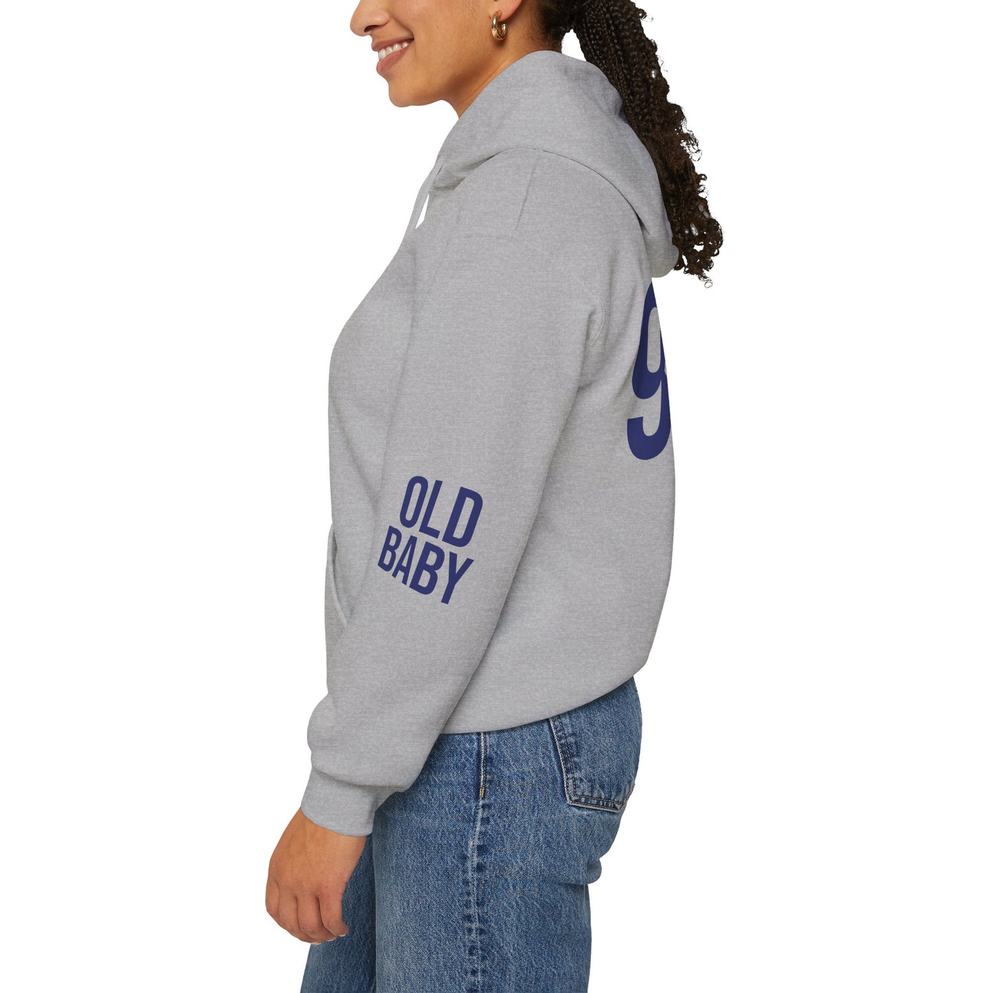 Old Baby 90s Hoodie – Unisex Heavy Blend Retro Sweatshirt