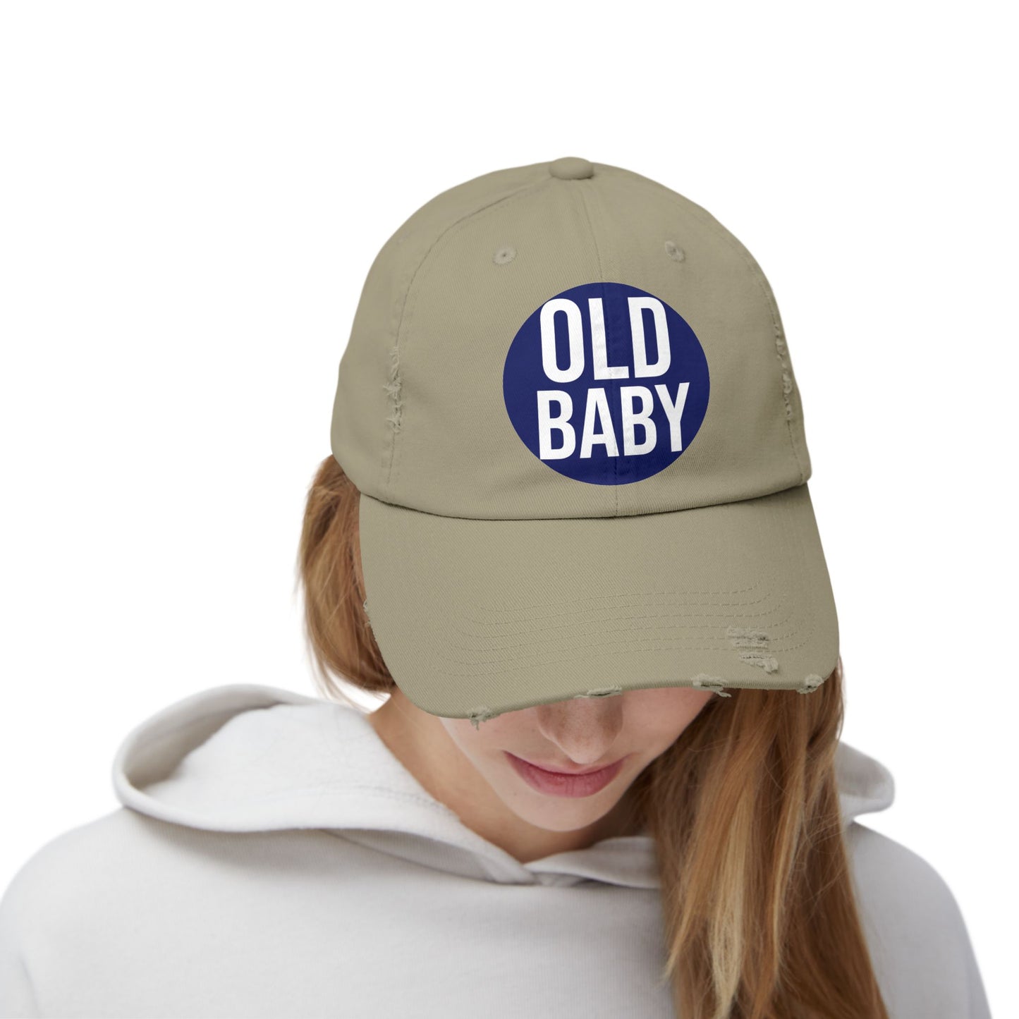 OLD BABY Distressed Cap โ Retro Style Adjustable Hat