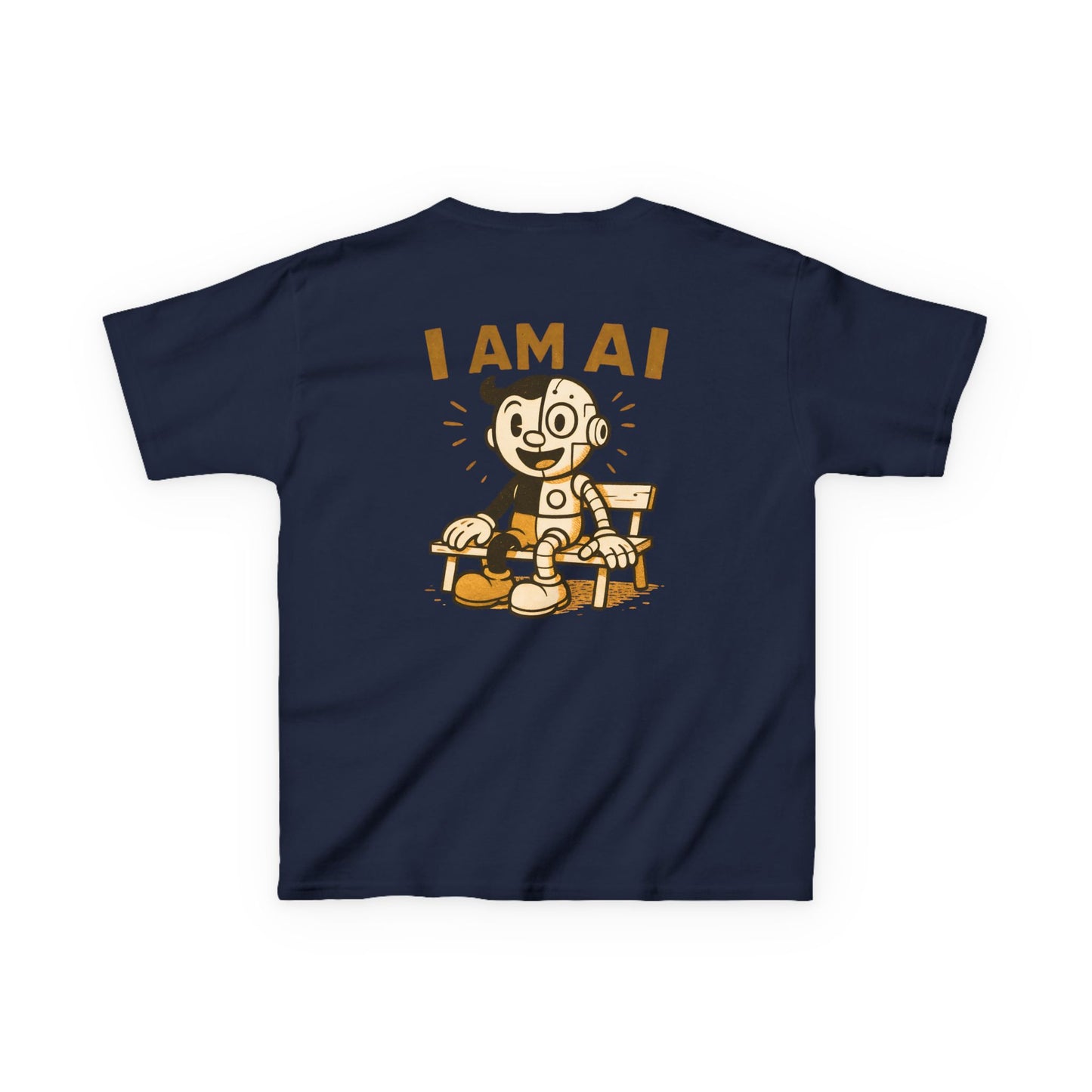 I AM AI Retro Kids Robot T-Shirt – Vintage Meets Future