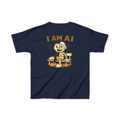 I AM AI Retro Kids Robot T-Shirt – Vintage Meets Future