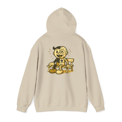 I AM AI Hoodie – Retro Robot Style, Unisex Heavy Blend Sweatshirt