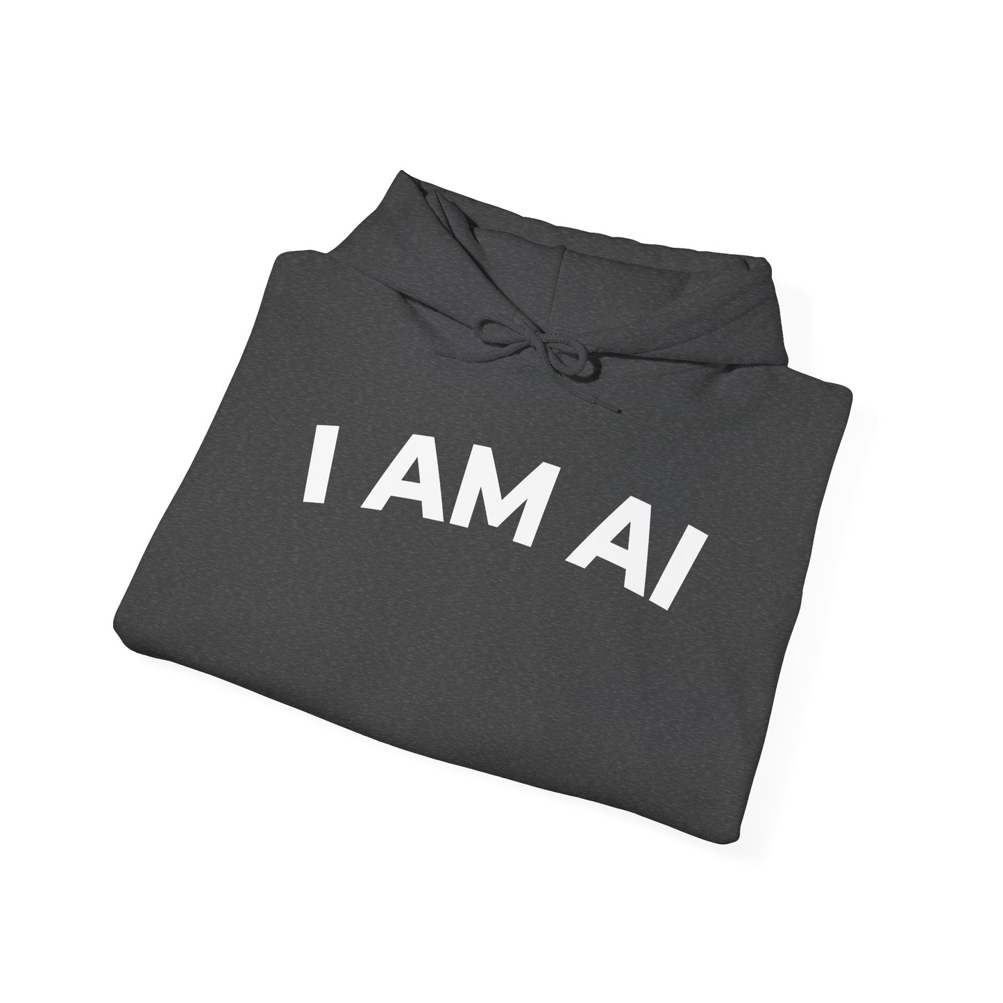 I AM AI Hoodie – Retro Robot Style, Unisex Heavy Blend Sweatshirt