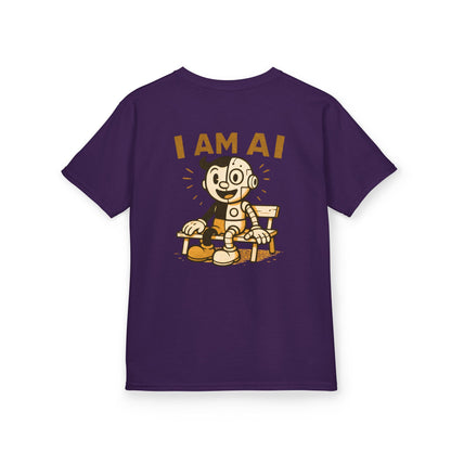 I AM AI Retro Kids Robot T-Shirt – Vintage Meets Future