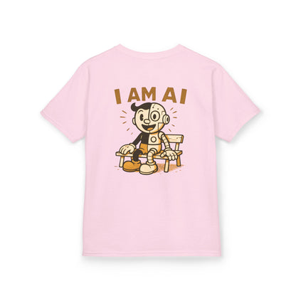 I AM AI Retro Kids Robot T-Shirt – Vintage Meets Future