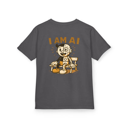 I AM AI Retro Kids Robot T-Shirt – Vintage Meets Future
