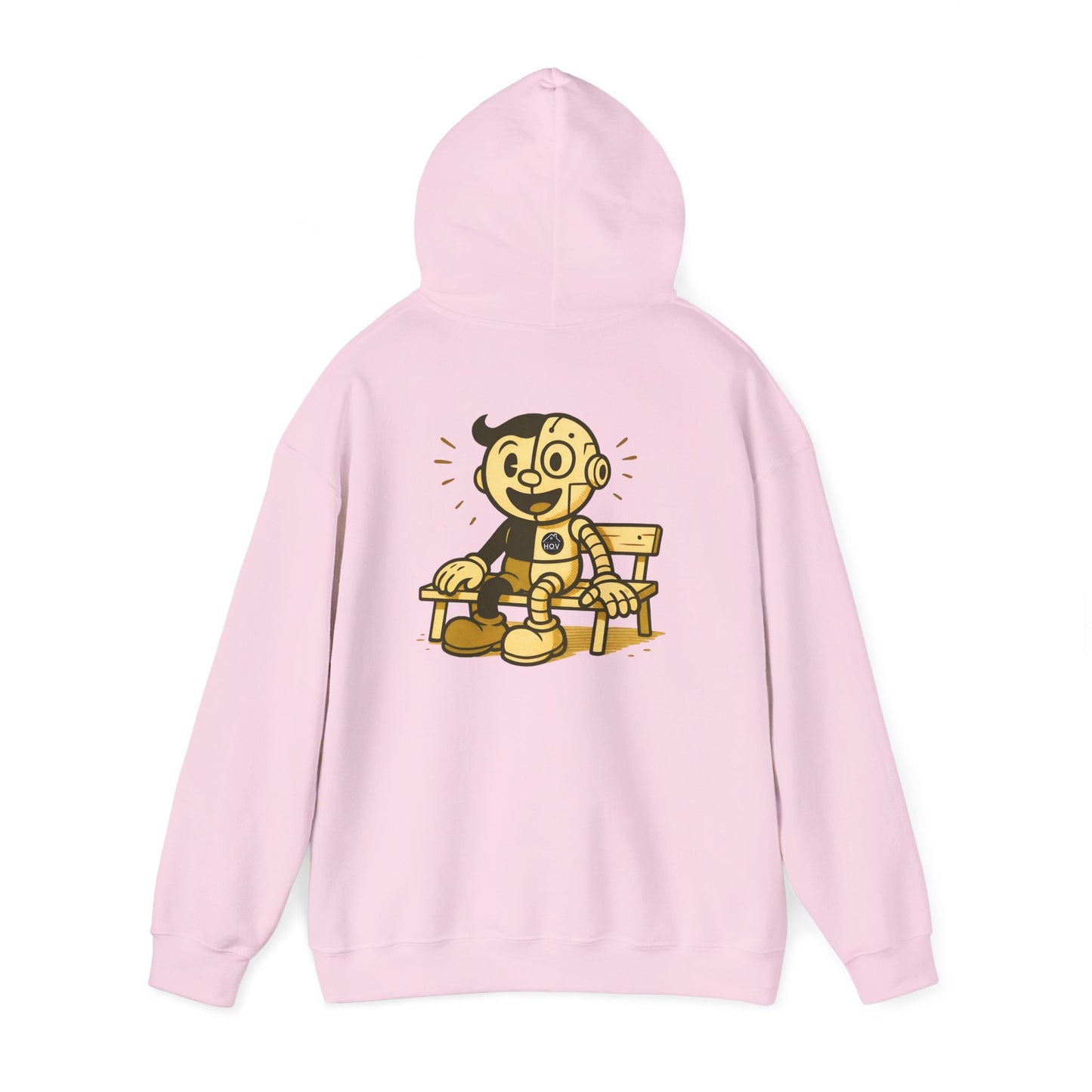 I AM AI Hoodie – Retro Robot Style, Unisex Heavy Blend Sweatshirt