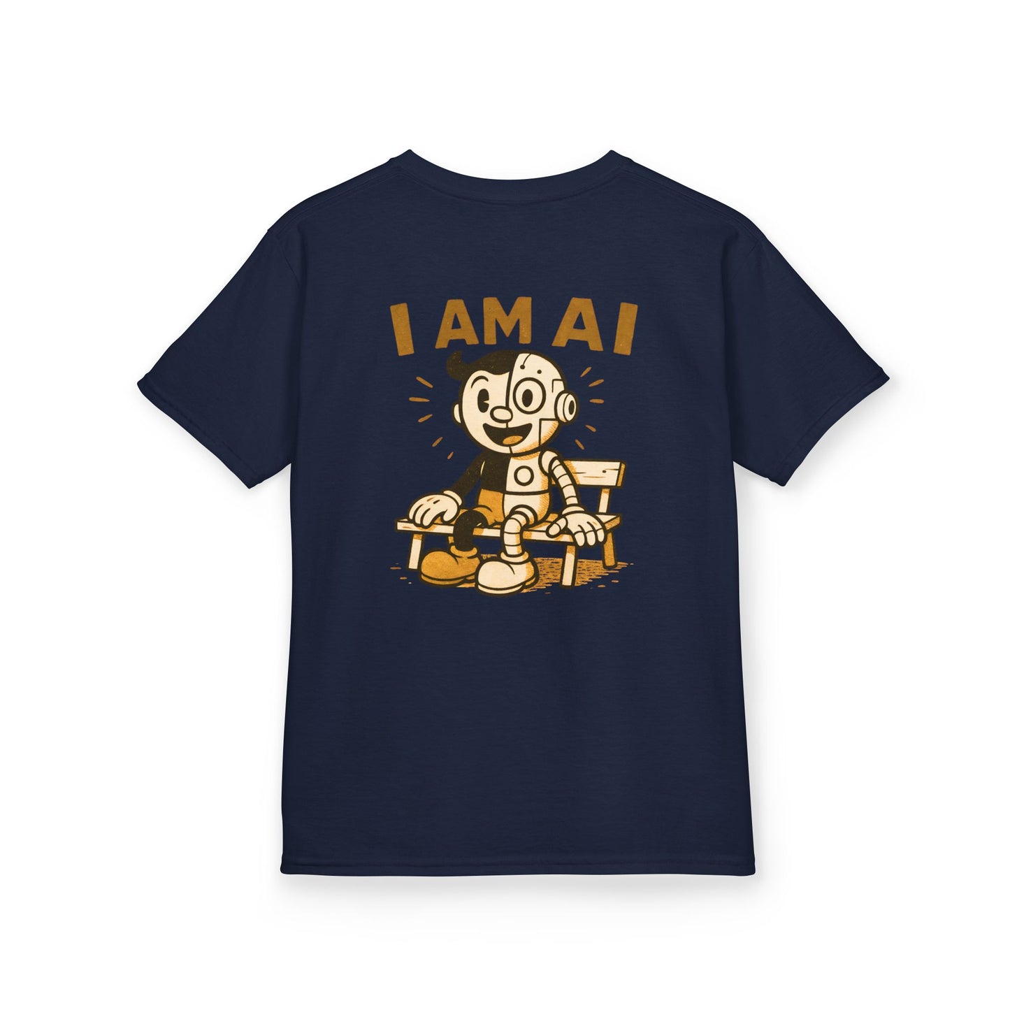 I AM AI Retro Kids Robot T-Shirt – Vintage Meets Future