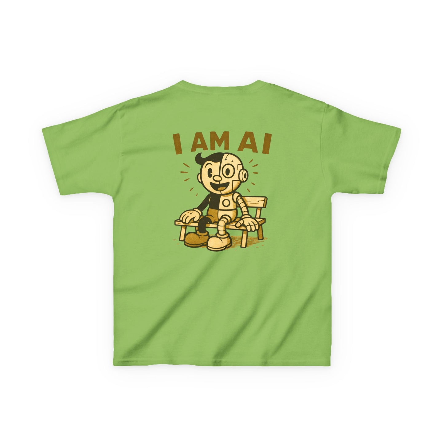 I AM AI Retro Kids Robot T-Shirt – Vintage Meets Future