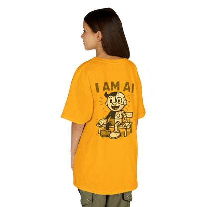 I AM AI Retro Kids Robot T-Shirt – Vintage Meets Future
