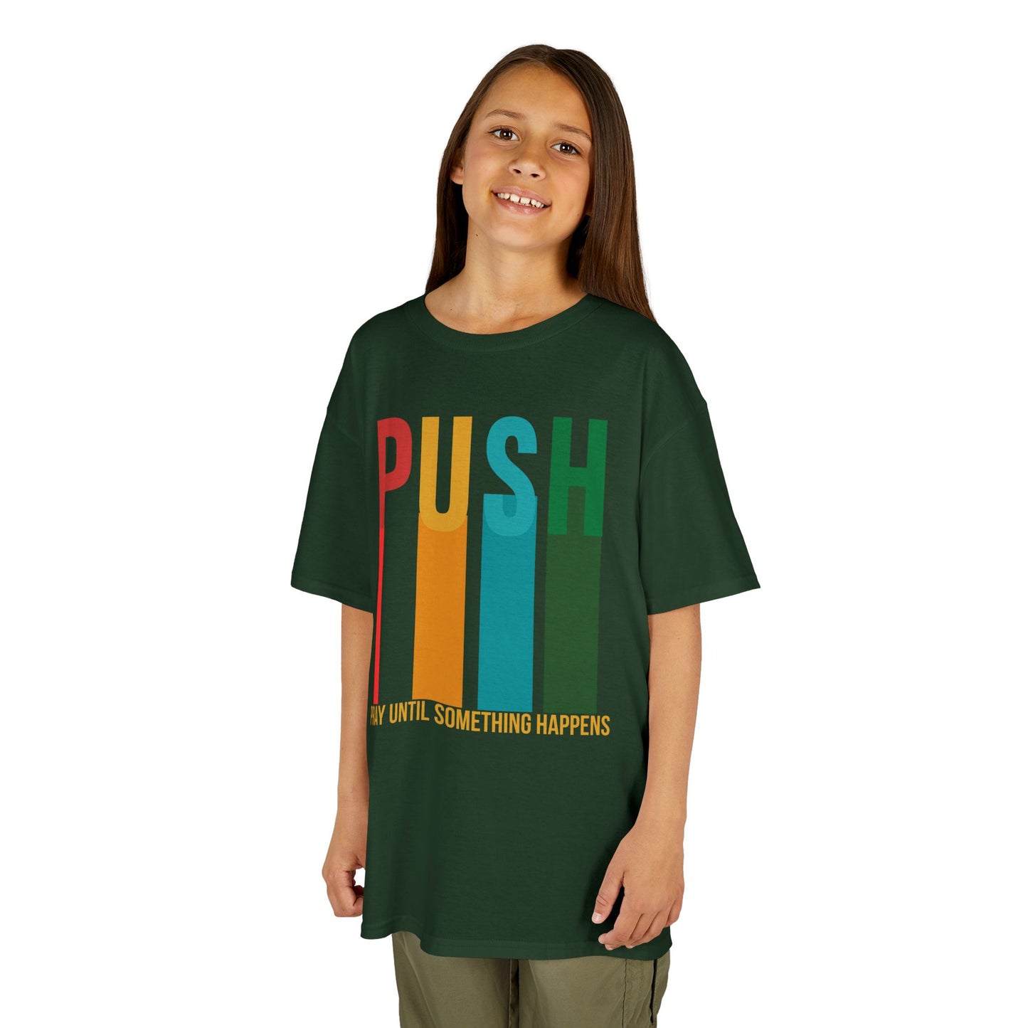 Kids PUSH Graphic Tee – Pray Until Something Happens Shirt