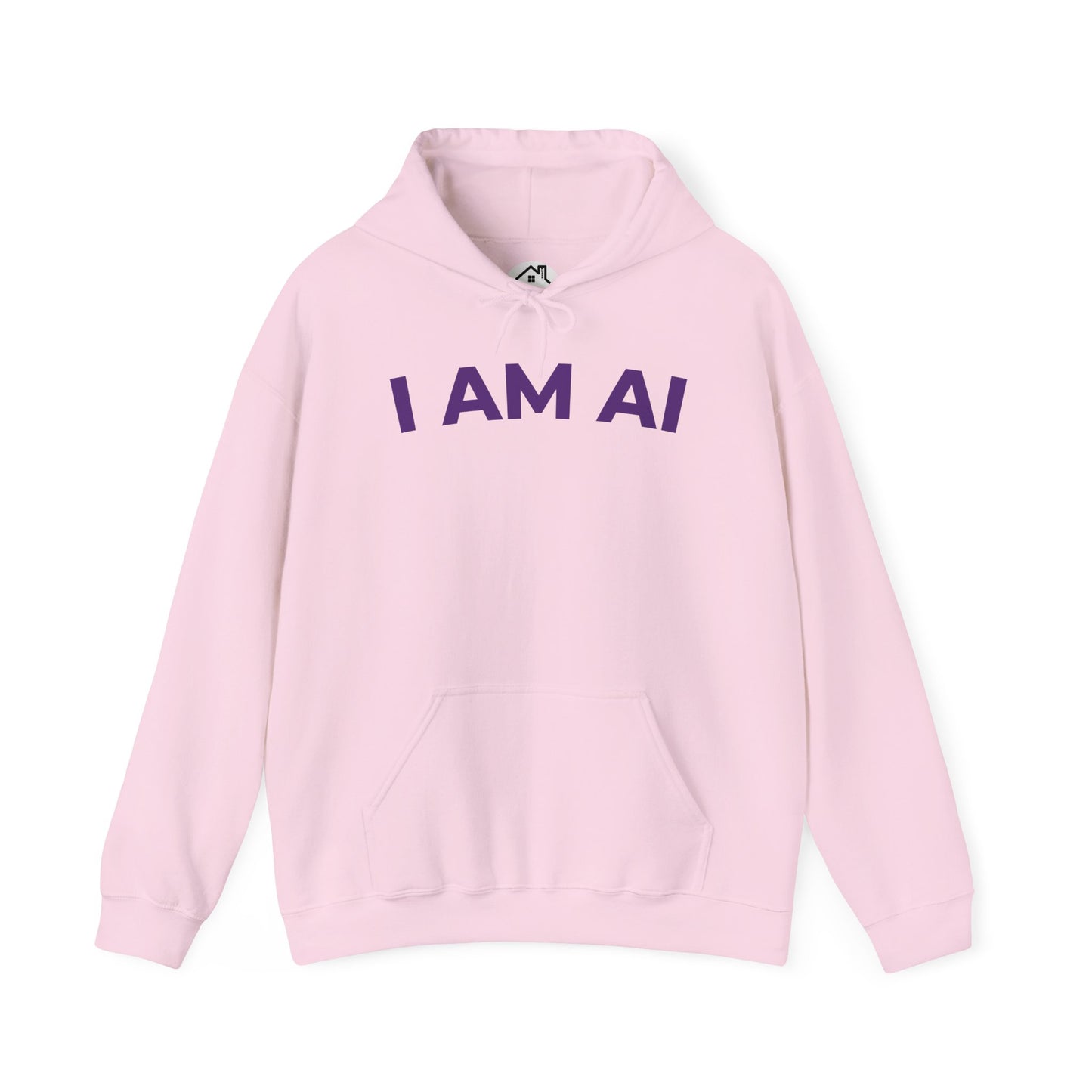 I AM AI Hoodie – Retro Robot Style, Unisex Heavy Blend Sweatshirt