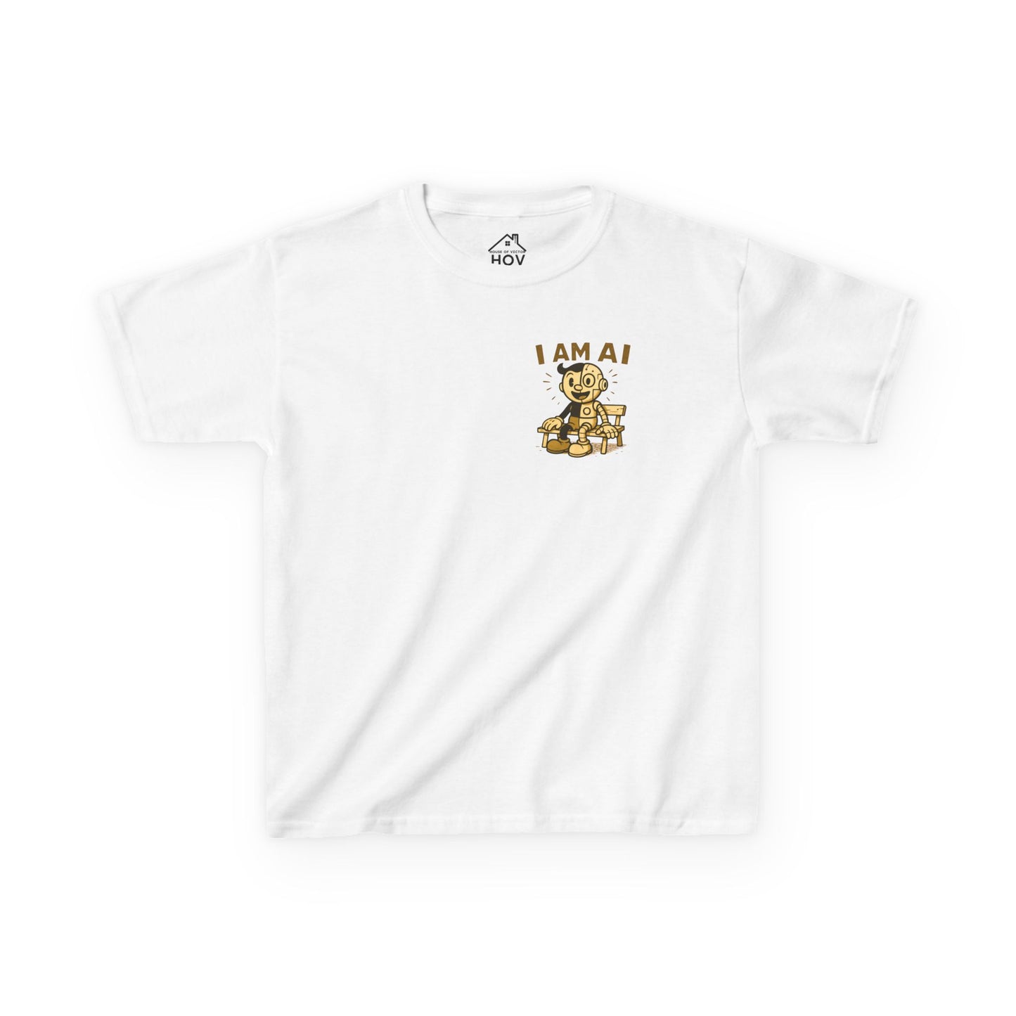 I AM AI Retro Kids Robot T-Shirt – Vintage Meets Future