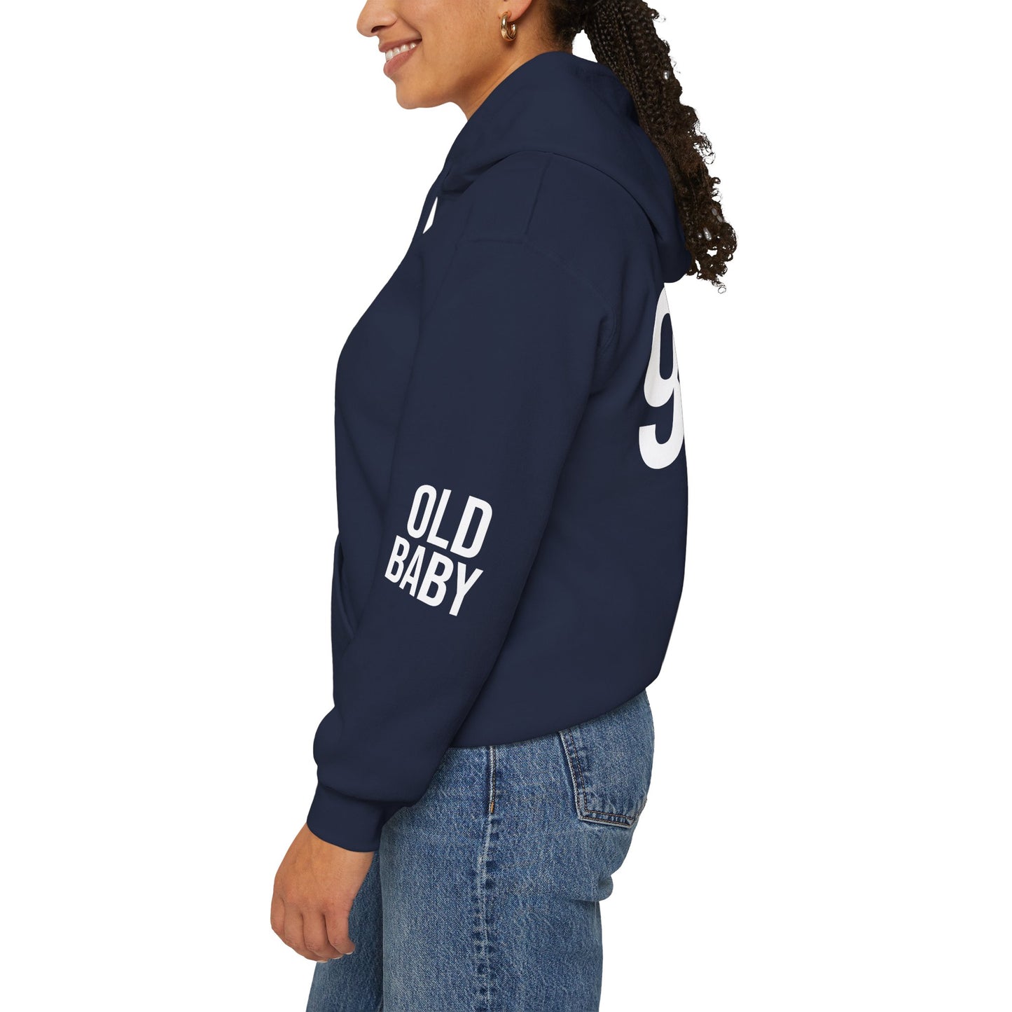 Old Baby 90s Hoodie – Unisex Heavy Blend Retro Sweatshirt