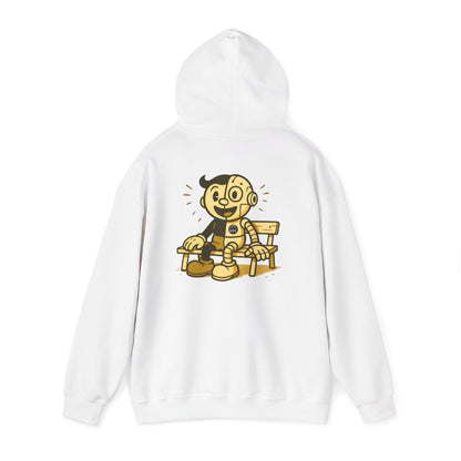 I AM AI Hoodie – Retro Robot Style, Unisex Heavy Blend Sweatshirt