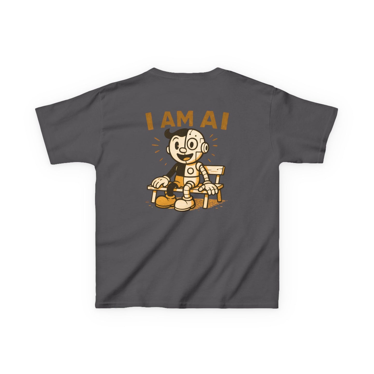 I AM AI Retro Kids Robot T-Shirt – Vintage Meets Future