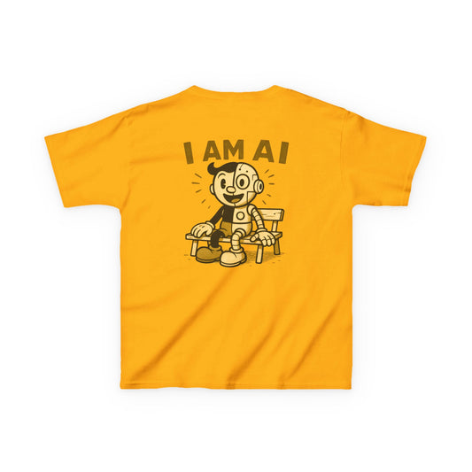 I AM AI Retro Kids Robot T-Shirt – Vintage Meets Future