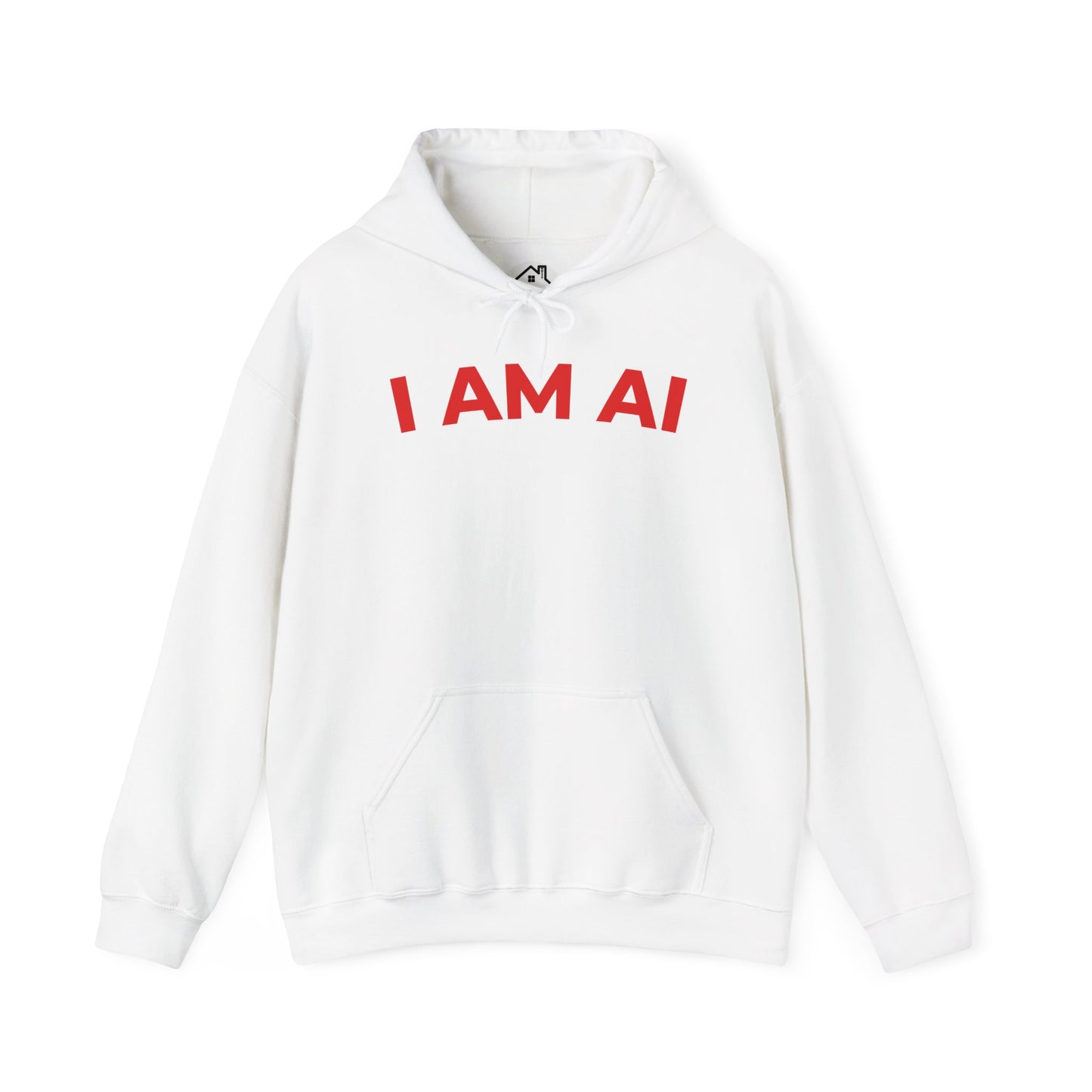 I AM AI Hoodie – Retro Robot Style, Unisex Heavy Blend Sweatshirt